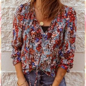 Floral Multicolor Women's Blouse